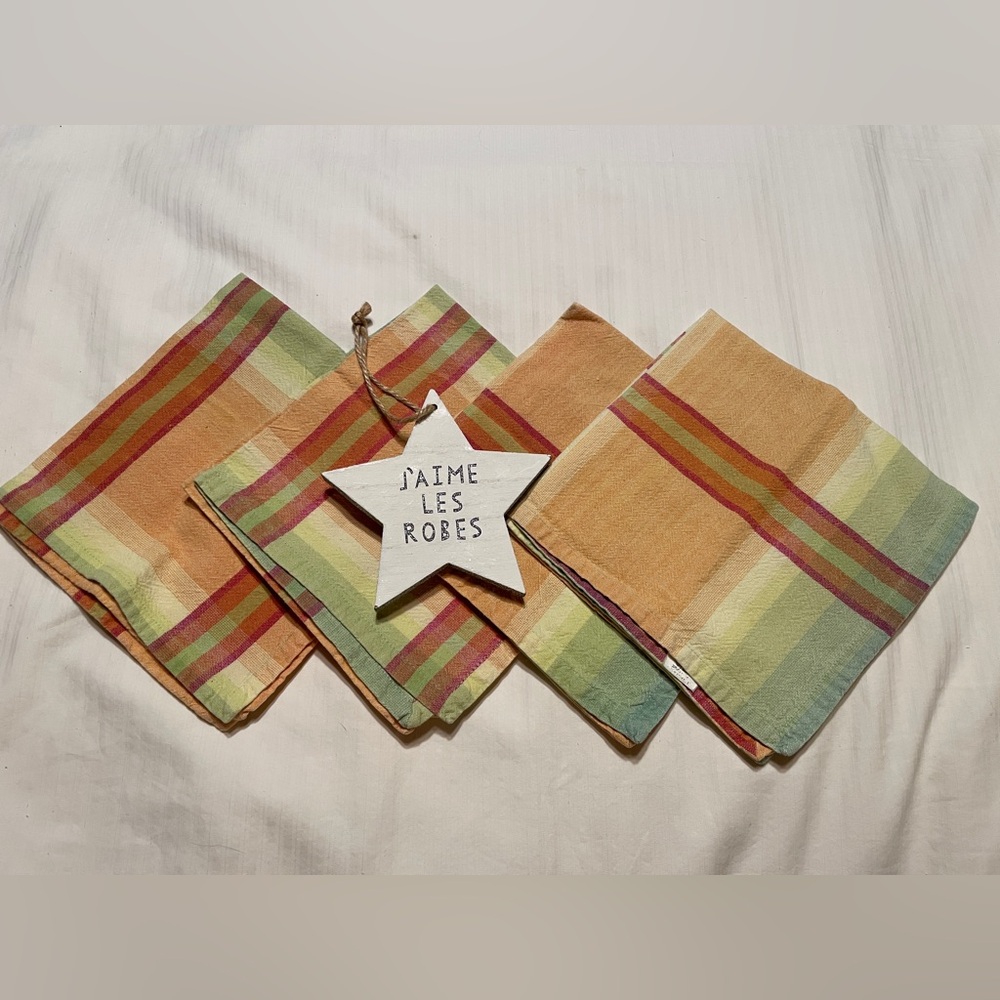 Lauren Ralph Lauren Home - Set of 4 Multicolor Plaid Cotton  Table Napkins